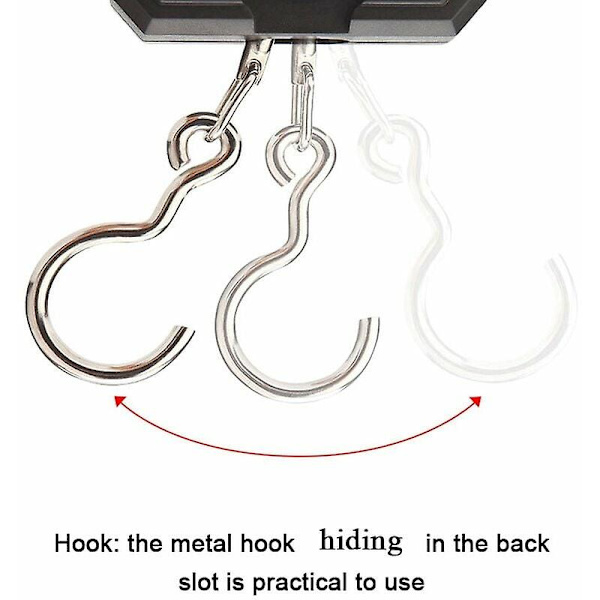 Hanging Hook Scale, Double Precision, Lcd Backlight, 50kg / 5g