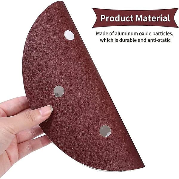 Mordely 225mm Sanding Discs, 30 Pcs Sanding Discs, 6 Holes Giraffe Sander Disc, Sandpaper For Dry Sander Giraffe Sander