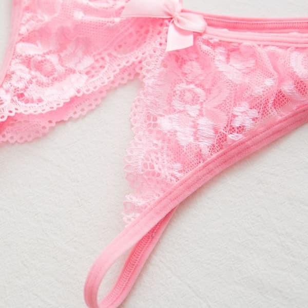 Sexiga spetsar G-string blommor underbyxor ihåliga remmar BLÅ blue