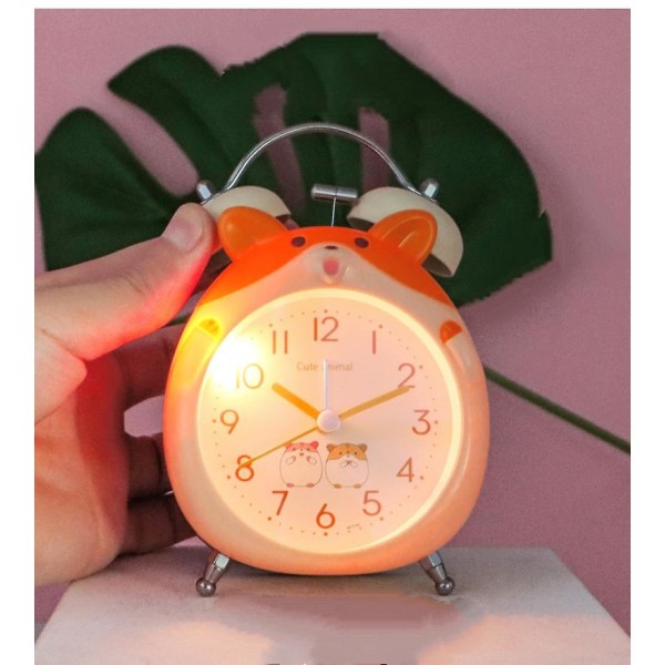 2023 Children's Alarm Clock Cartoon Hamster Clock Night Light Special Gift For Boys And Girls Alarm Clock - Green