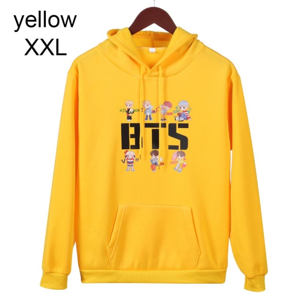 Mordely BTS Hoodies Hösttröjor GUL yellow XXL