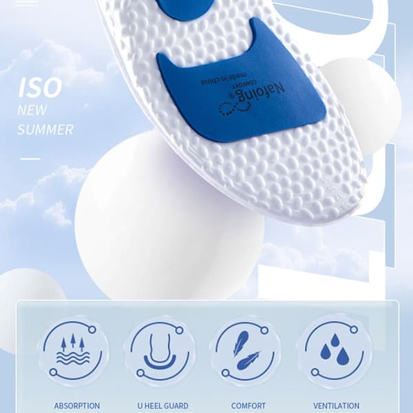 Mordely Shoe Lift Memory Bomull Innersula WHITE-42-43 White-42-43