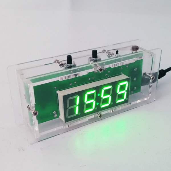 Mordely Elektronisk klocksats 4-siffrig digital DIY-klocksats DIY-larm
