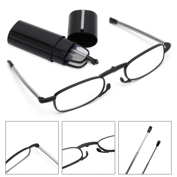 Mordely Fällbara läsglasögon med slangfodral CASE STYRKE 3,5X red Strength 3.5x