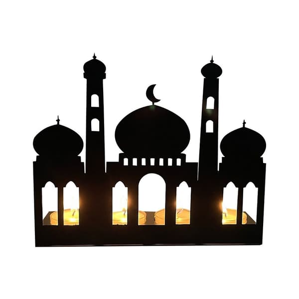 Mordely Eid Crafts Castle Ljusstake Ramadan Mubarak Lampdekoration