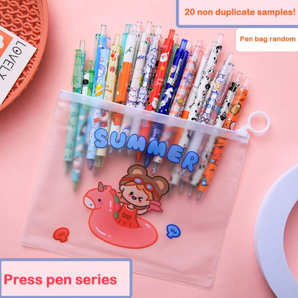 Mordely 20st Gel Pennor Neutral Pen Marker Pen Random Pattern