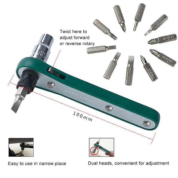 16 In 1 Socket Bit Ratchet Wrench Set
