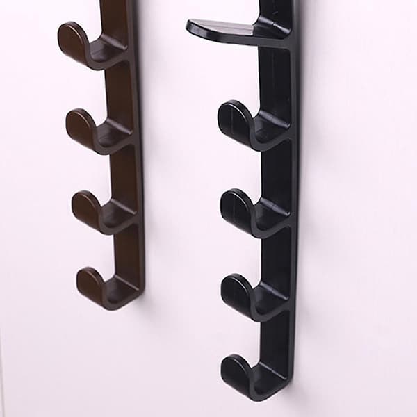 2023 Home Kitchen Accessories Over Door Hook Portable Multi-purpose Plastic Door Back Hanger Rack Black