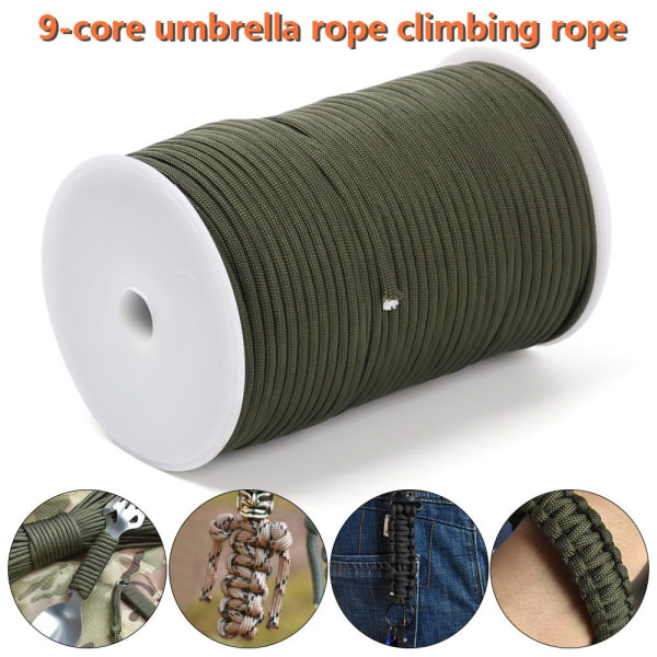 Mordely 100 meter 9-Core Paracord Rope 550 Military Standard 3