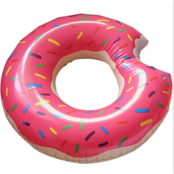 Giant Donut Pool Float, Donut Float for Adults, Inflatable Summer Pool or Beach Toy , Strawberry 70cm