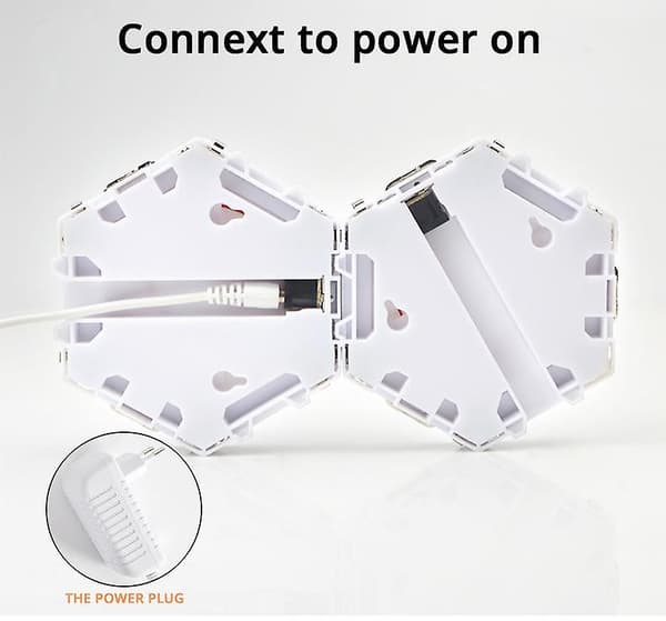 5pcs Quantum Lamp Modular Led Lamp Lighting Touch Sensitive Hexagonal Night Light Lamps Hexagonal Wall Lamp
