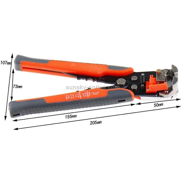 Mordely 0.2-6.0mm Multifunctional Automatic Wire Stripper Crimping Pliers Disassembly Tool (color: Yellow)
