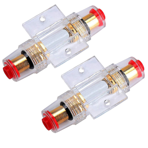 Mordely Fuse Holder With Agu Inline 60a Agu Fuse For Car Audio Alarm Amplifier 2 Pack