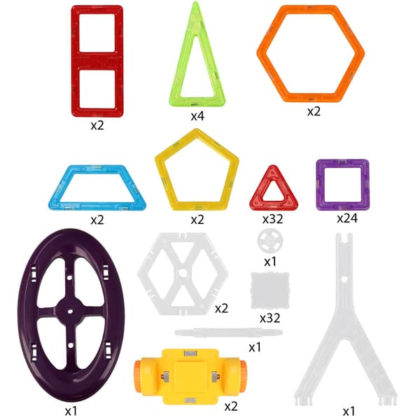 2023 Northio, Magnetiska Byggleksaker - 82 Delar multifärg 2pcs