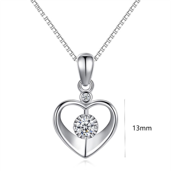 Mordely Crystal Heart Hänge Halsband Love Heart Necklace HÄNGEN OCH Pendants and chains