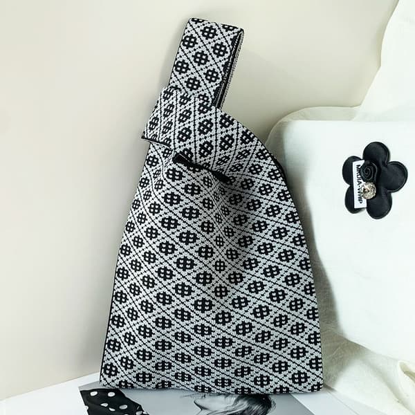 Mordely Stickad handväska Knot handledsväska 1