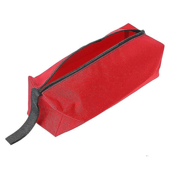 bärbar verktygsförvaringsväska Nyckelficka med dragkedja Red Large