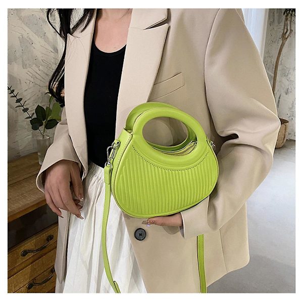 Crossbody Bags For Women Pu Handbag Small Round Bag Green)
