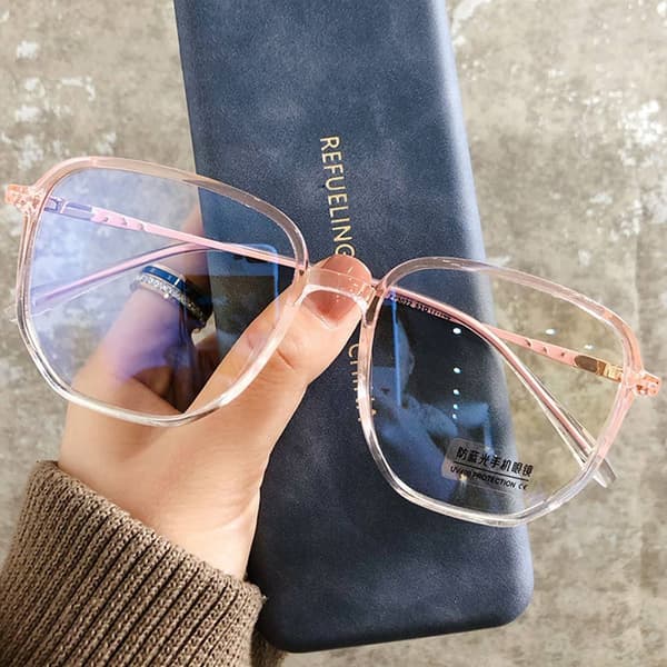 Mordely Anti- Light Glasses Oversized Eyeglasses BLÅ Blue