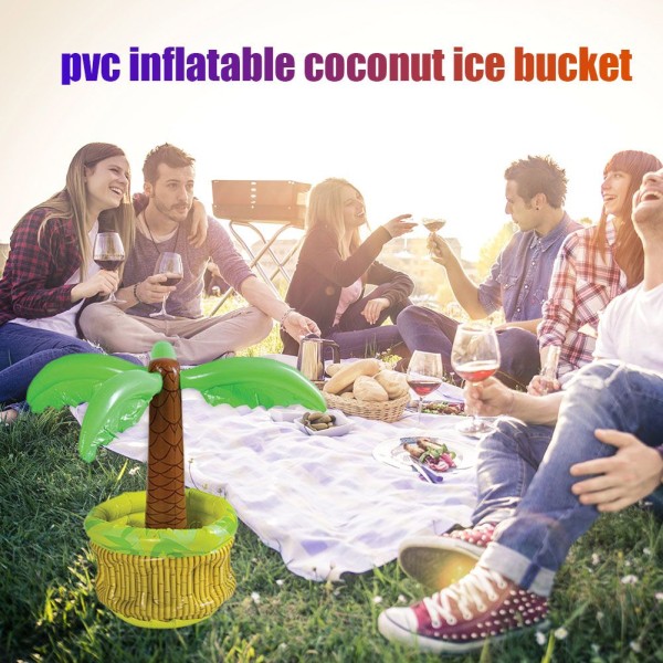 Mordely Coconut Tree Uppblåsbar Ishink Poolleksak