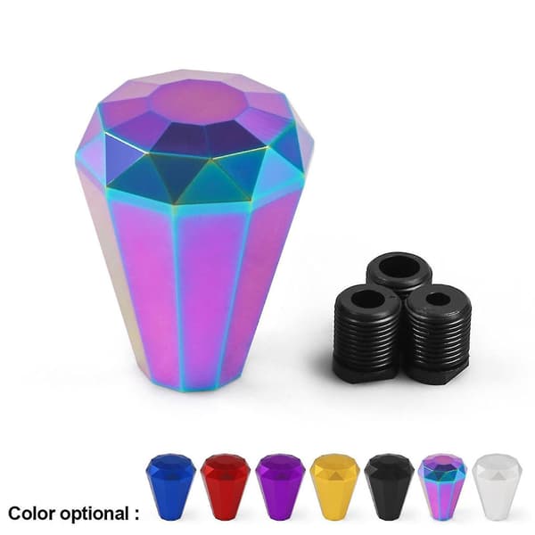 Red Diamond Shift Knob Shifter With Adapter Universal Manual Transmission For Head