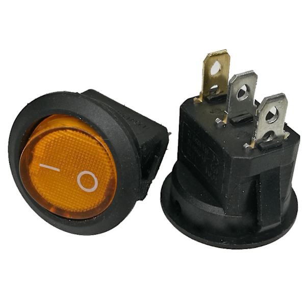 Yellow Led Lighted Rocker Toggle Switch Panel For Rv Truck Boat Electronic Power Button