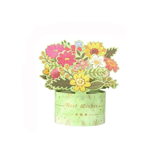 Mordely 3D Pop-up bukett pappersblommor 2