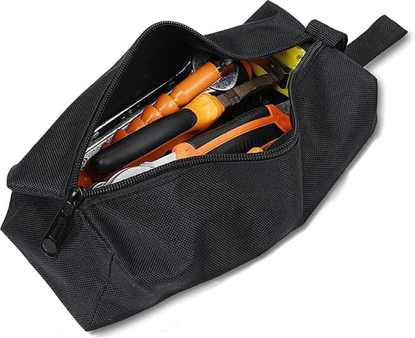 Heavy Duty Tool Bag,multipurpose Tote Bag,empty Tool Kit Pockets,portable Tote Pockets,portable Canvas Tool Bag,for Portable Hand Tool Holder(black)