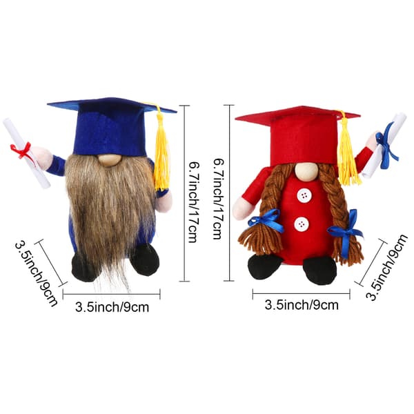 Mordely Graduation Gnome Ansiktsfri docka BLÅ