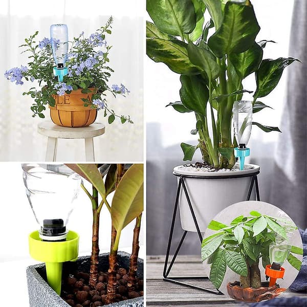24 Pieces Self Watering Spikes, Adjustable Plant Watering, Automatic Drip Irrigation Waterer With Release Control Valve Switch