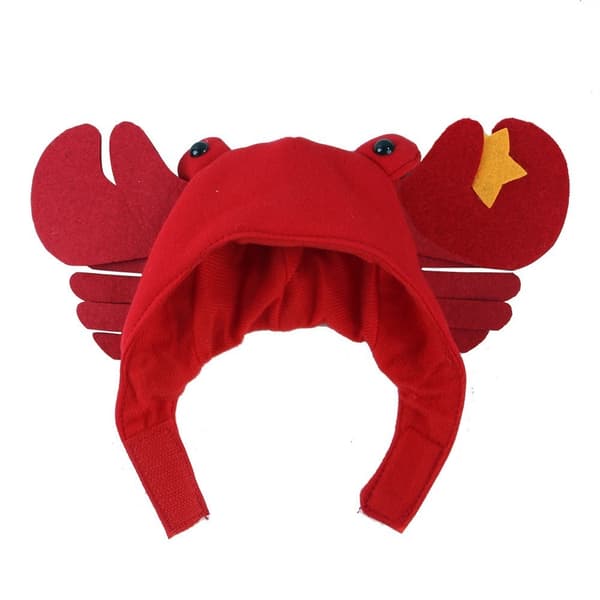 Cat Hat Pet Hat Halloween Röd Crab Hat