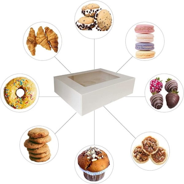 Mordely Papperspresentförpackning Cupcake Box Fodral 12 HÅL 12 holes