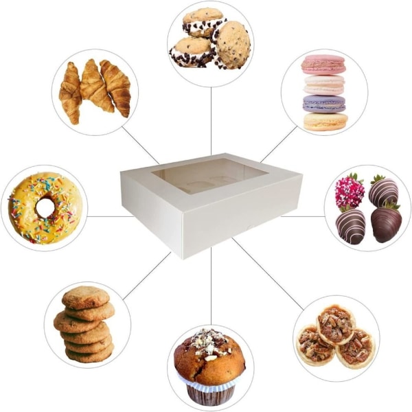 Mordely Papperspresentförpackning Cupcake Box Fodral 2 HÅL 2 holes