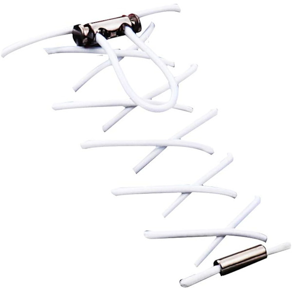 Updated Version No Tie Elastic Laces, Adjustable Lace Closure - One Size Fits All Adult and Kids Shoes White