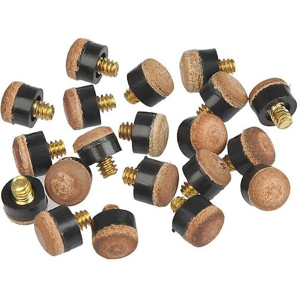 2023 Billiard Cue Tips, 10mm Screw-in Process Billiard Tips, Cue Tips Brown For Snooker