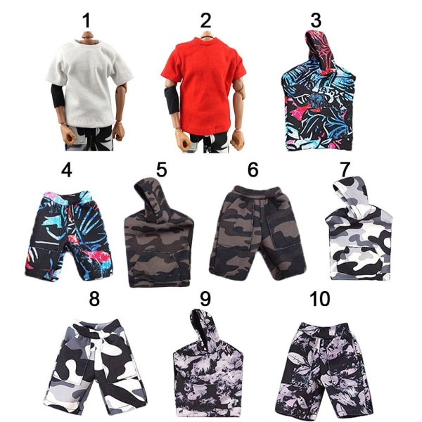 Mordely 1/6 Miniatyrkläder Soldat Casual Shorts 9