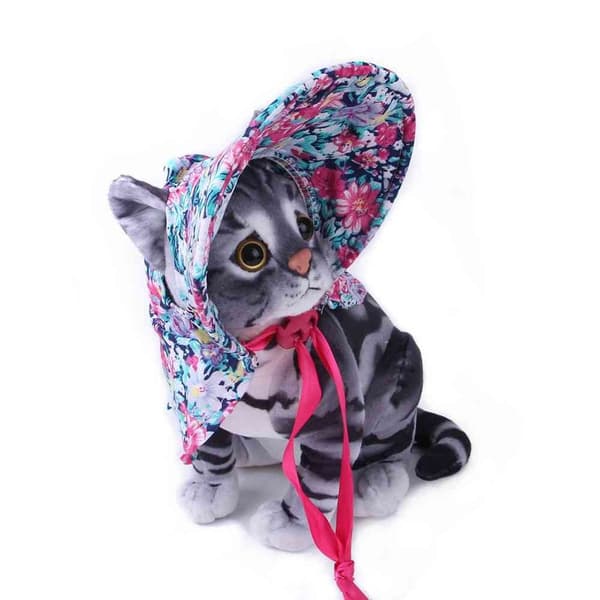 Pet Blommig hatt Hund Visir Cap PINK pink L