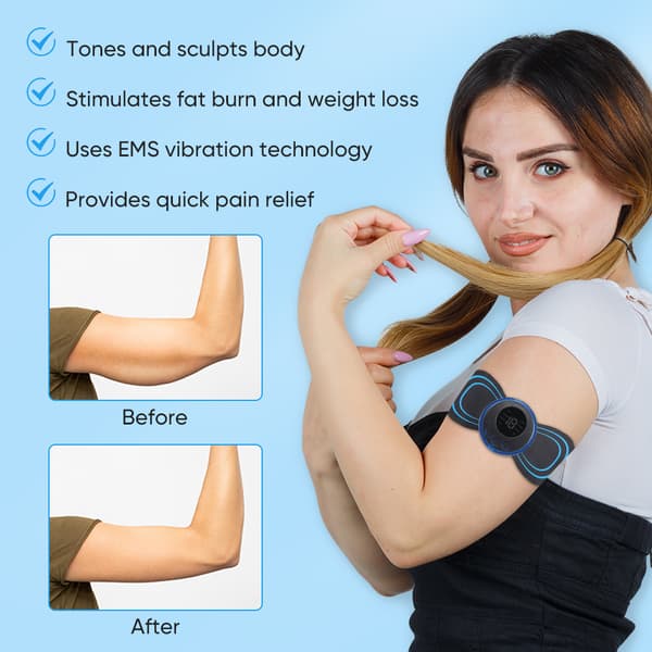 Mordely Bärbar Mini Elektrisk Nack Massager Stimulator Smärtlindring Kit