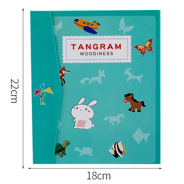 Mordely Conikus Tangrams för barn Trä Tangram magnetiskt pusselpussel