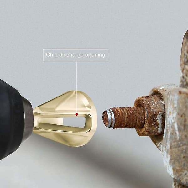 2023 Pieces External Deburring Chamfer Tool, Hexa And Triangular,remove Burr, Deburring For Drill Bits, Quickly Repairs Damaged Bolts