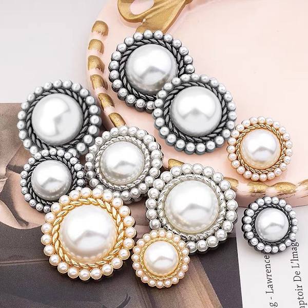 Mordely 10st Pearl Clothing Knappar Skjorta Knappar SVART 23MM10ST 10ST black 23MM10pcs-10pcs