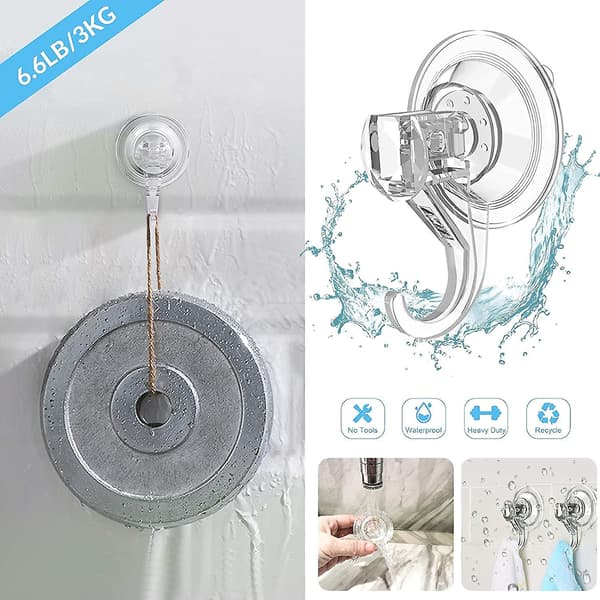 Mordely Suction Cup Hook, Wall Hook Suction Cups Towel Holder Bath Towel Hooks For Kitchen, Living Room And Office[4 Pack]