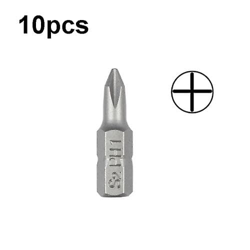 Mordely 10 Electric Screwdriver Short Bit Strong Magnetic Screwdriver Bits - Phillips Ph1