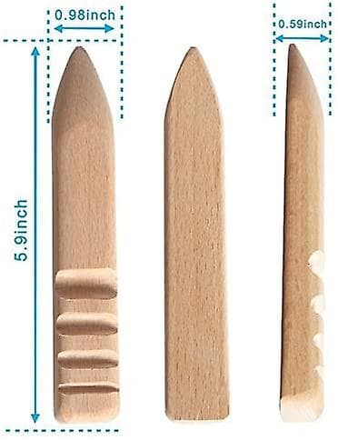 Mordely New Leather Craft Edge Slicker Round Multi-size Wood Burnisher 3 Patterns For Working Leather
