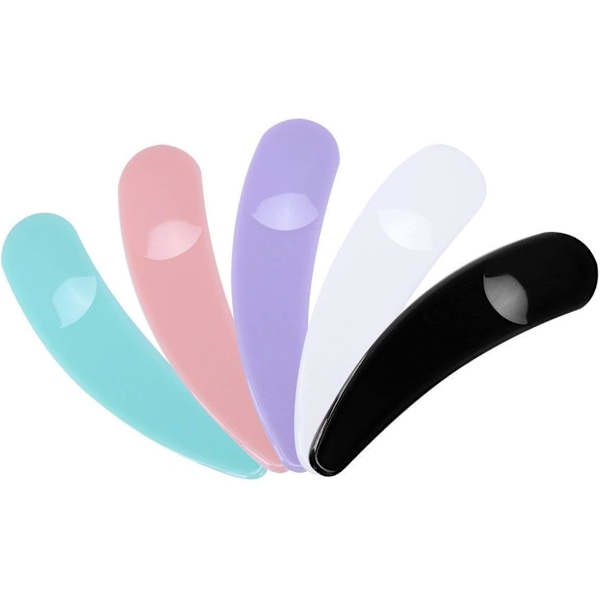 2023 100pcs Disposable Mini Cosmetic Spatula Multicolor Mascara Spatula Plastic Waxing Spatulas Mask Spoons for Mixing and Sampling