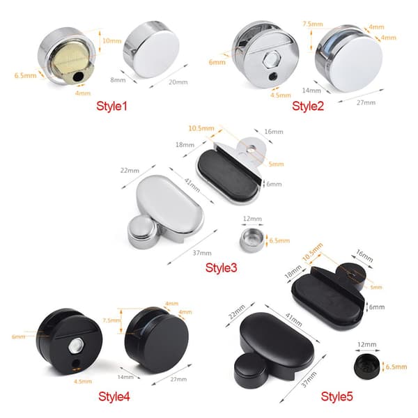 Mordely 4st Glasspegel Hinger Mirror Clip STYLE 5 Style 5