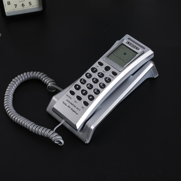 Trådbunden telefon med sladd SILVER Silver