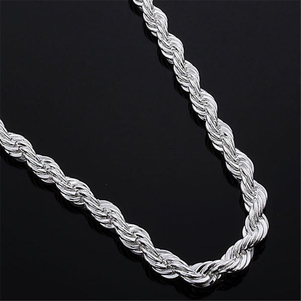 Mordely Twisted Rope Chain Necklace 925 Sterling Silver 22 INCH 22 INCH 22 inch