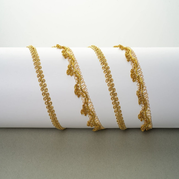Mordely Guld Spets Trim Gimp Braid Trim Metallic Braid