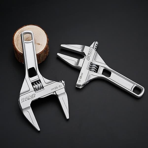 Mordely Multifunctional Short Handle Large Opening Adjustable Wrench - Arc Toothed Sanitary Ware